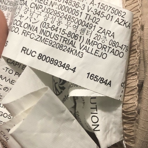 Zara Jumpsuit Women's Small Hooded Sleeveless Sand Beige Zip Up Cargo Spring Wea - Picture 6 of 8